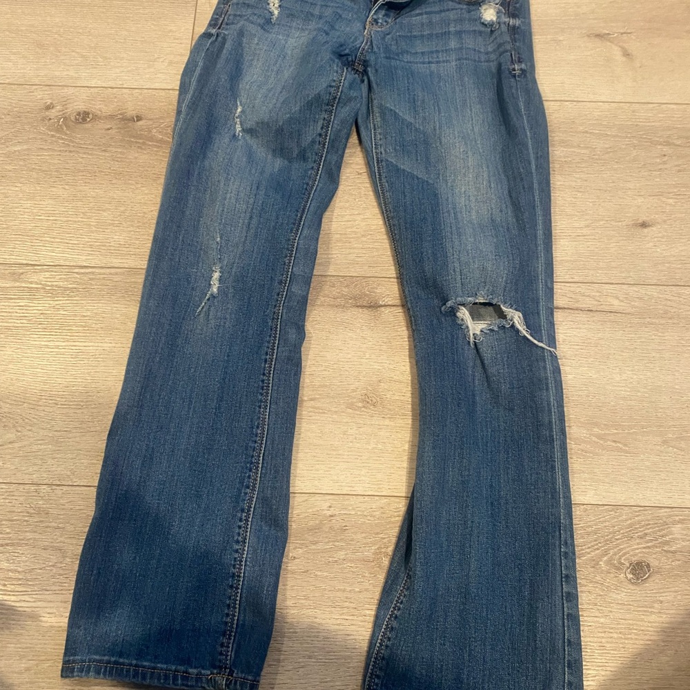 Express Boot Cut Jeans in Dark Blue
